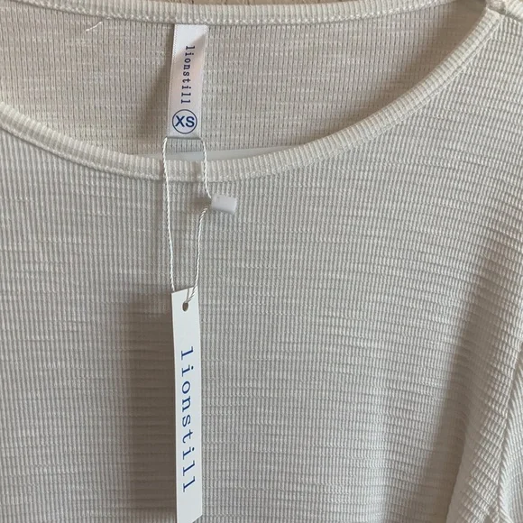 NWT Lionstill Waffle Knit Lantern Sleeve  Mini Dress - Picture 6 of 11